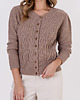 swetry damskie  Elegancki kardigan - SWE317 mocca MKM 1