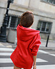 bluza z kapturem damska Bluza rozsuwana oversized czerwona z kapturem 2