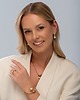 bransoletki - inne Złota otwarta bransoletka z perłą i motywem kropli Paraiso Galatea 3