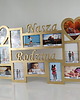 ramki na zdjęcia Multirama ramka na zdjęcia z napisem Nasza Rodzina 12 zdjęć serca stylizowana 2