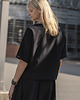 t-shirt damskie Wiskozowy t-shirt oversize - czarny 2