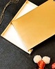 kartki scrapbooking Złote Pudełko na pieniądze i kartkę, Ślub Chrzest, 12x17cm, KOPERTA 1