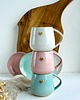 kubki 3 x Kubek ceramiczny z sercem - Kolorowe serca 1