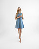 sukienki mini damskie Lniana Sukienka DAHLIA DUSTY BLUE 2