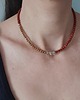 chokery Naszyjnik choker ROOTS jaspis czerwony, prasiolit, hematyt 1
