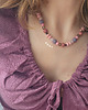 chokery ROOT Naszyjnik RHEI z kamieni naturalnych lawa kwarc różowy Chocker 1