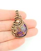wisiory Wisiorek z fioletowym agatem wire wrapping 2