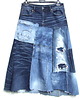 spódnice maxi Długa patchworkowa spódnica jeans r. 46 5