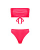 stroje kąpielowe i kostiumy kąpielowe damskie Komplet bikini koralowy top bandeau z wiązaniem Manila 7