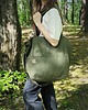 torby na ramię Lazy bag Pocket torba zielona bawełniana vegan 1