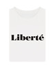 t-shirt damskie Koszulka Liberte z czarnym napisem 1