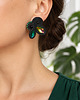 kolczyki soutache Czerń i zieleń - kolczyki sutasz 1