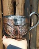 kubki Unikatowy duży kubek ceramiczny Ćma, czarno miedziany 1