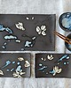 patery i talerze Błękitny ceramiczny zestaw do sushi dla 2 osób handmade 4