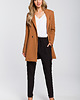 marynarki damskie Długi zapinany żakiet-karmelowy(M-429) 1