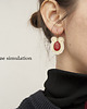 kolczyki soutache Małe kolczyki sutasz złoto grantowe 3