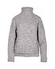 swetry damskie  Szary sweter z golfem Foggy Melange 1