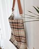 torby na ramię Lniana torba w kratę 1