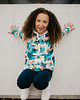 bluza z kapturem damska Damska Bluza Expres Zamek DR.CROW Cyan Leaves 3
