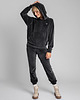 bluza z kapturem damska Welurowa bluza z kapturem-grafitowa(LA-013) 2
