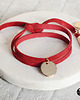 bransoletki skórzane Mini red ring bransoletka zamszowa 1