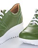 sneakersy damskie Sneakersy skórzane - sznurowane    (7040) 1