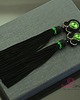 kolczyki chwosty Kolczyki sutasz Black  Green Tassels z chwostami 4