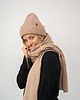 szale damskie Szal Wełniany MANUL Karmelowy- duży lekki pluszowy szalik 100% Merino RWS 3