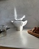 talerze, miski Ceramiczna Misa XXL na Cokole na Owoce Przekąski Rustic White 2
