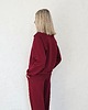 komplety damskie Kissa wygodny komplet z rozpinaną bluzą bordowy 5