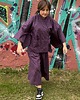 komplety damskie Komplet w kratę. Kimono + kuloty 1