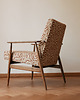 fotele Fotel Lisek PRL, Orzech, Tkanina Safarii; Typ 300-190, Po renowacji, Vintage 2