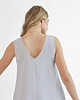 sukienki mini damskie Lniana Sukienka DAHLIA LIGHT GRAY 5