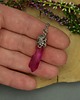 wisiory Wisiorek talizman różowy kryształ górski wire wrapping 4
