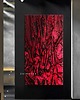 obrazy Obrazy do salonu -  fuksja metaliczny na płótnie płaskorzeźba 80x160cm 3