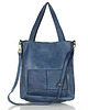 torby na ramię Torebka damska shopper A4 skóra naturalna - MARCO MAZZINI jeansowa niebieska 5