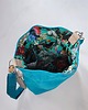 torebki mini Torebka sakiewka Niebieski i kwiaty 2