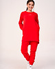 bluza bez kaptura damska Crew Neck Red 2