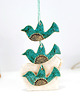 ozdoby choinkowe Turkusowe ptaszki w locie - ozdoby choinkowe 1