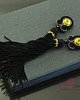kolczyki chwosty Kolczyki sutasz Black Yellow Tassels z chwostami 1