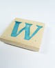 magnesy Ceramiczny magnes, niebieska literka W 3