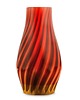 wazony Duży, pomarańczowo-czerwony wazon z żywicy epoksydowej i polimeru 1