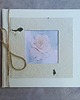 kartki scrapbooking Kartka okolicznościowa - róża z liściem. Akwarela i papier czerpany. 1