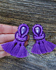 kolczyki soutache Fioletowe kolczyki sutasz z chwostami 3