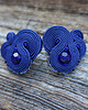 kolczyki soutache Małe, granatowe i eleganckie kolczyki sutasz 2
