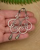 kolczyki wire wrapping Długie kolczyki  złoty piryt  wire wrapping 4
