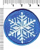 naszywki na ubrania Naszywka naprasowanka ŚNIEŻYNKA NIEBIESKA termoprzylepna haft 4,5cm 1