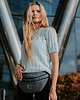saszetka nerka Nerka XL z grubej plecionki melanż z recyklingu "granat" 3