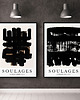 plakaty Zestaw plakatów -  Soulages balck and white 3
