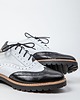 półbuty damskie SKÓRZANE PÓŁBUTY ZAPATO 258 CZARNO BIAŁE 3